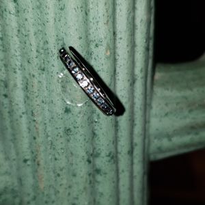 Vintage Avon Sapphire (Faux) Silver Tone Ring